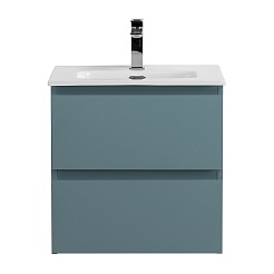 BelBagno Тумба с раковиной Kraft 39-50 подвесная Голубой матовый с раковиной BB500/390ETL – фотография-2